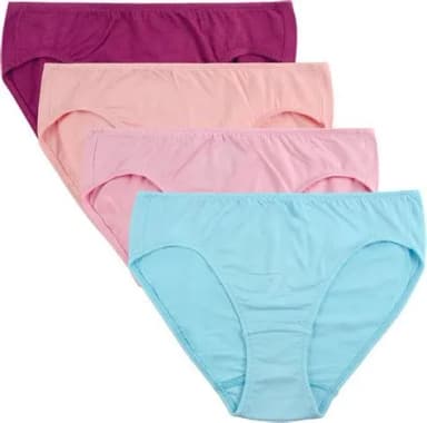 3 Pcs 100 Cotton Panties for Girls and Women Soft Comfortable Multi Color Sizes M XXL