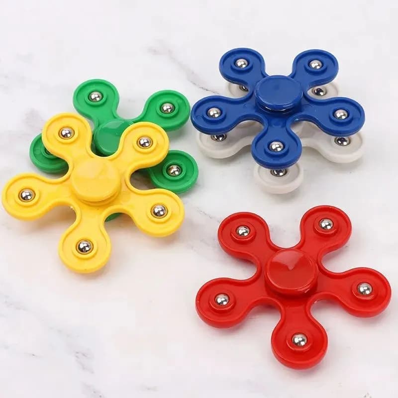 Image of Large Premium Colorful Hand Fidget Spinner for Autism and ADHD Finger Tri-Spinner Fidget Toys Stress Reliever Play Toy