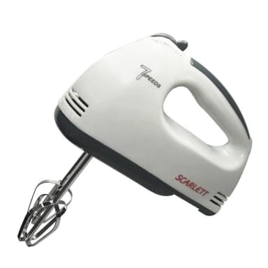Scarlett 150 Watt Electric Egg Beater Cream Mixer 5 Speed Control Sweep Kitchen Utensils with 4 Stirrers