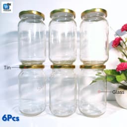 500 ml 6 Piece Fully Airtight Glass Jar Set for Kitchen Dining High Quality Glass Containers with Long Lasting Steel Lids Thumbnail 1
