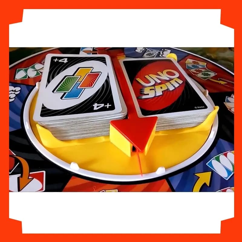 Image of UNO Spin Card Board Game For Family Party Game Ages 6+ Boy child Girl Toy Gift