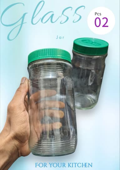 2 pcs Glassware Food Jar Food Container glass Jar 1000ml