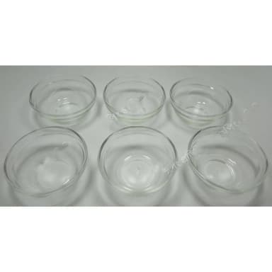 6Pcs Nasir Glass Firni Bati Bowl Round Shape Mnb20 Serve Your Delicious Firni In Style With This Set Of 6 Round Glass Bowls