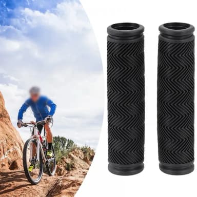 Bike Handlebar Grips Soft Rubber 120mm Bicycle Grip for Bicycle Black