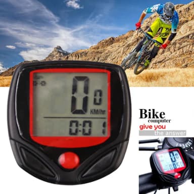 Waterproof 15 Function LCD Bike Bicycle Odometer Speedometer Cycling Speed Meter
