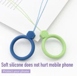 Silicone Circle Finger Ring Buckle Mobile Phone Ring Holder Simple Short Case Lanyard Phone Ring Finger Grip Thumbnail 3