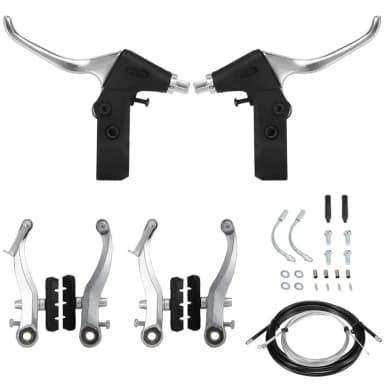 Bicycle V Brake Brake Levers Cable Cycling Handlebar Short Brake Clutch Lever Gear Cable Wire Hosing Full Set Bicycle Accessories