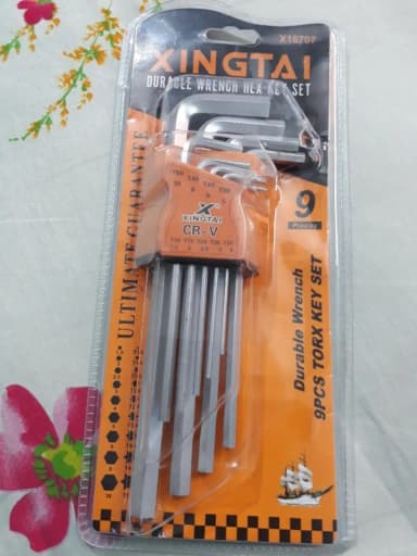 Allen L Wrench Hex Key 9 & Torx Keys Wrenches Hex Sets with Storage Hinged Cases for Home Maintenance DIY Industry