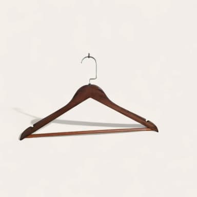 Wooden Coat Hangers Pack of 3 Suit Hangers Natural Finish Clothes Hangers Light Wood Hanger