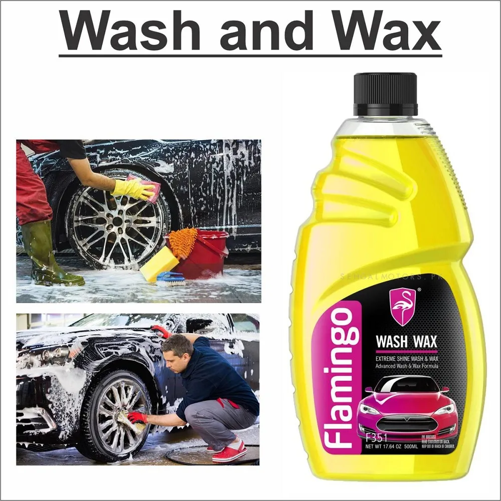 Flamingo Wash Wax Ultra Shine Wash Wax with Advanced Formula 500ml Car wash shampoo Motorcycle wash shampoo Bike wash shampoo 3