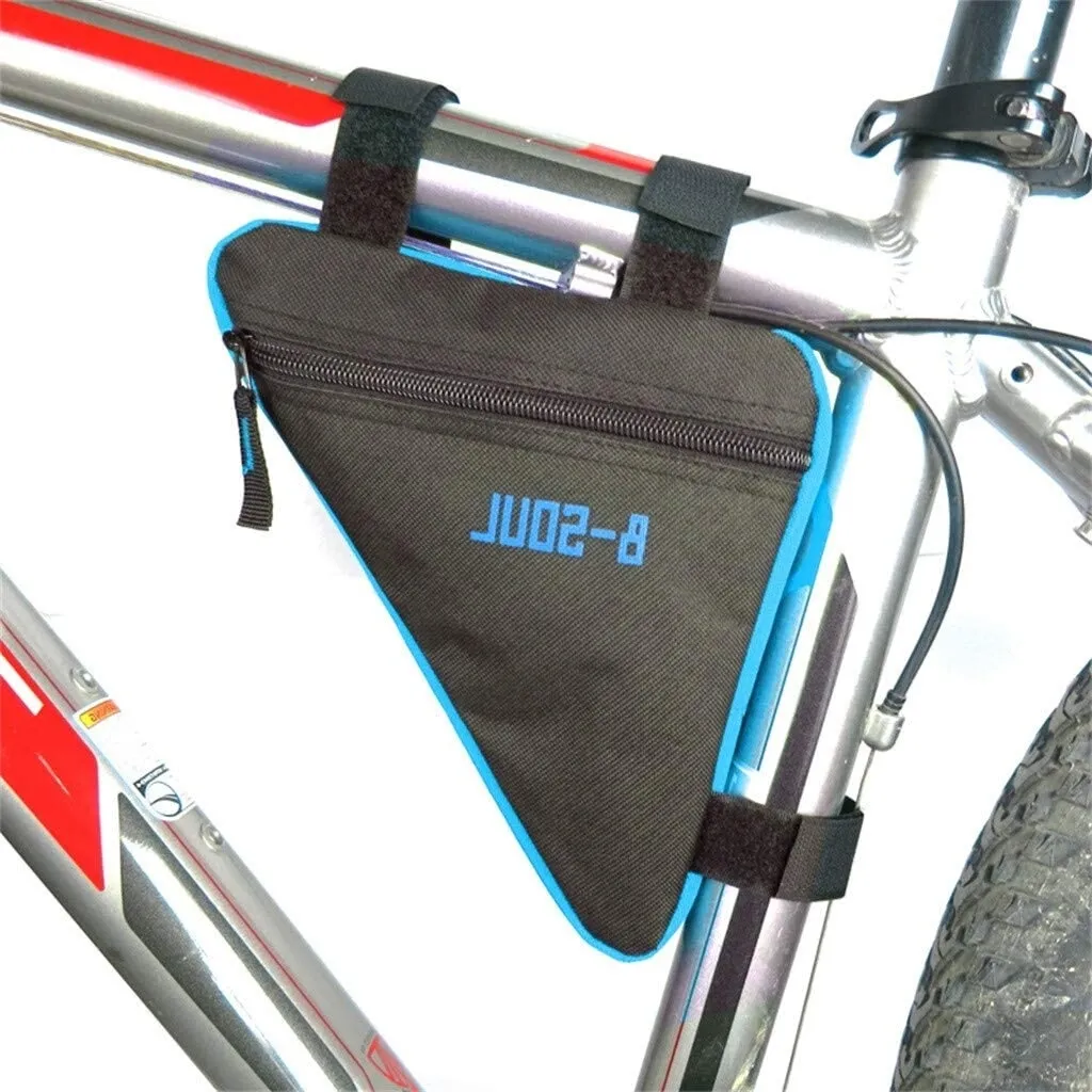 Bike Bag Frame Nylon Bike Triangular Bag Oxford Bag Installation To Mountain Bikes Bicycles Racing Bicycle Bike Triangle Cycling Bicycle Front Tube Frame Pouch Saddle Bag