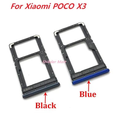 Original SIM Card Tray Holder for Xiaomi Poco X3 SIM MicroSD Slot Replacement