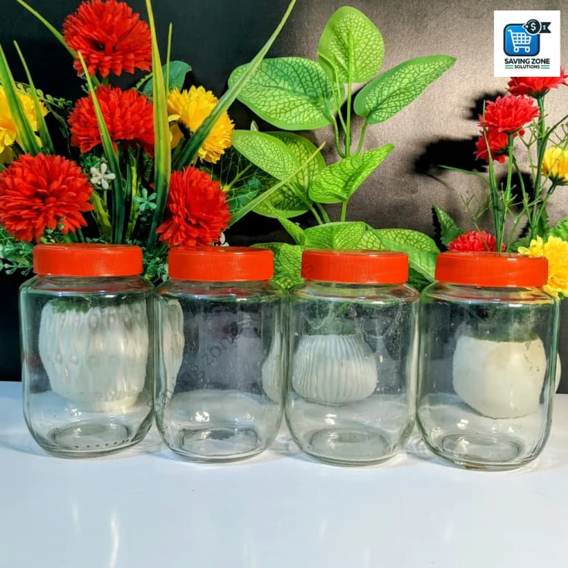 Image of Elegant 500 ml Glass Jar Glass Jar for Kitchen Glass Jar Container Premium Storage Preservation Jar Food Storage Glassware