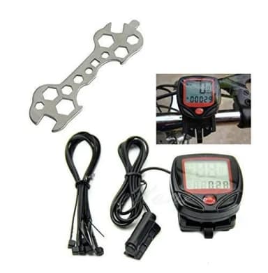 TOOL + Bicycle Cycle Computer Cyclometer Speedometer 15 Functions Combo Offer