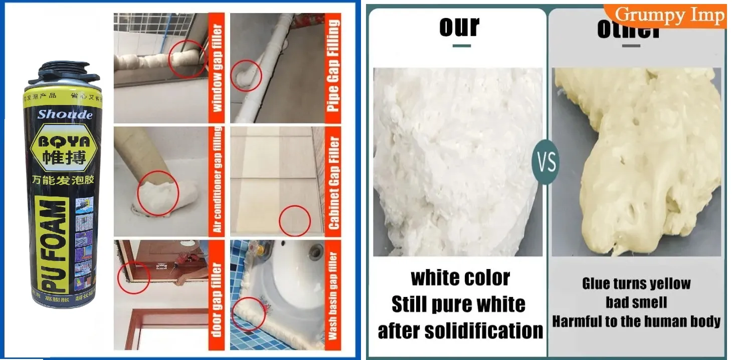 PU Foam Spray 750ml Expanding Spray Hardens In 3 Seconds PU Foam Sealant Waterproof Plugged Holes 4