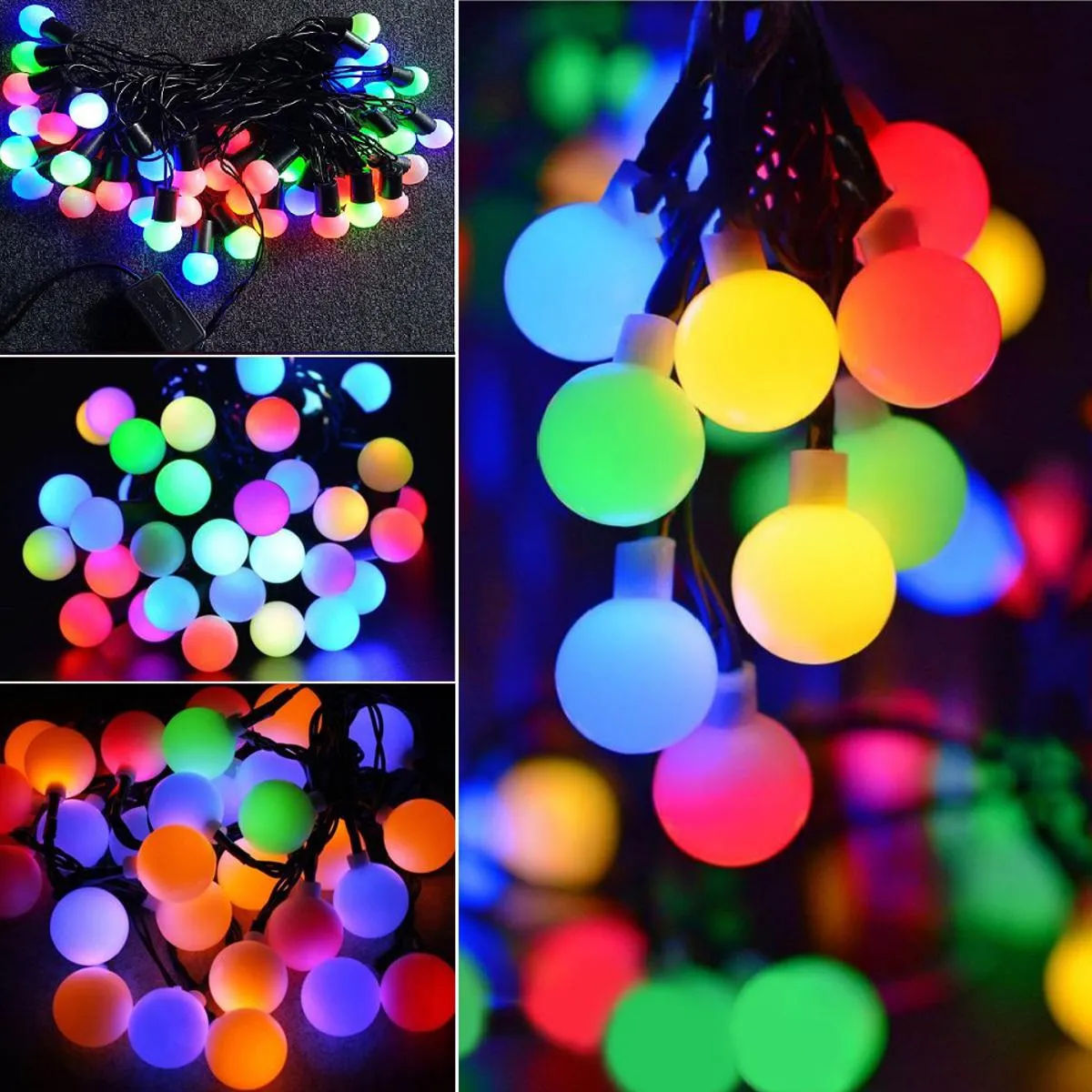 LED Color Changing Fairy Light Ball Shaped 28 bulbs LED Ball Shaped String Fairy Lights Multi color 28 LED Ball light Party Wedding decoration Holiday lights Room Decoration Light Fairy Lights