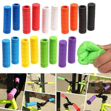 Soft Durable Rubber Bicycle Handlebar Grips Non slip Mountain Bicycle Bike Handle Cover 1 Pair