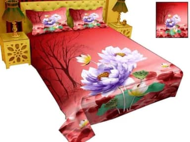 Elevate Your Eid Celebrations with a King Size Twill Panel Bedsheet Set 7 5x8 5 ft and Pillow Covers Experience Luxury and Comfort
