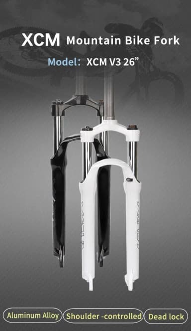 XCM SR Suntour 100mm Fork With SF13 XCM DS MLO Lock Oil Suspension Fork 26 100 mm Bicycle Accessories Black
