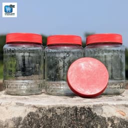 4 Pcs Good Quality 700ml Glass Jar for Kitchen Dining Glass Jar Container Premium Glassware Food Storage Jar with New Cap Thumbnail 3