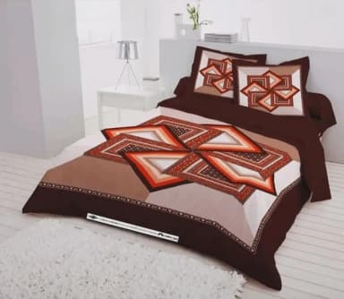 best collection luxury cotton double size twill panel bed sheet size 7 5 8 5 King size with two pillow cover