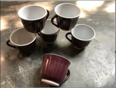 premium quality tea cups 150 ml plastic 6pcs Coffee cup
