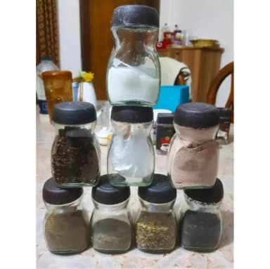 Used nescafe Glassware Food Jar Food Container Jar 6pcs 120ml