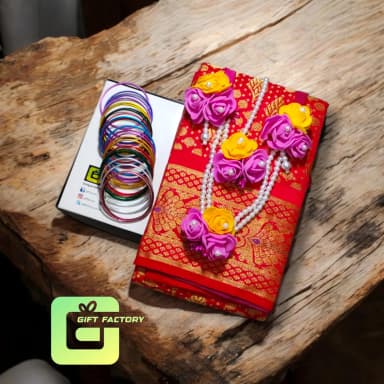 Mehdi Night Saree Combo Pack for Baby Girls Comfortable and Suitable for All Seasons and Marriage Occasions