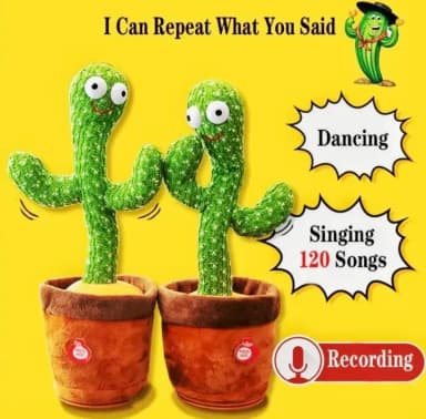 Electric Dancing recoding talking Cactus Toys for Baby Including 120 Songs