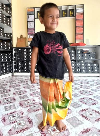 Smart baby ready lungi with elastic and Pocket system