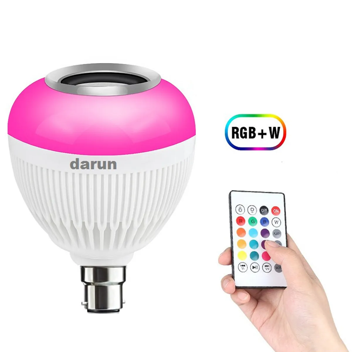 Smart Led Remote Control Bluetooth Speaker Music Bulb AC 1