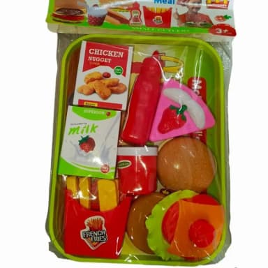 Baby Fast Food Burger set with tray For kids Baby Play Sets