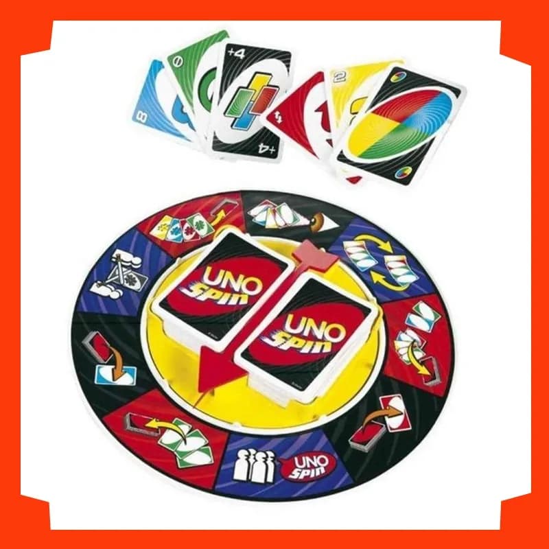 Image of UNO Spin Card Board Game For Family Party Game Ages 6+ Boy child Girl Toy Gift