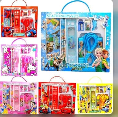 Stationary Set With Pencil Box And Jumping Rope For Kids - School Set For Children Boys Girls 9008