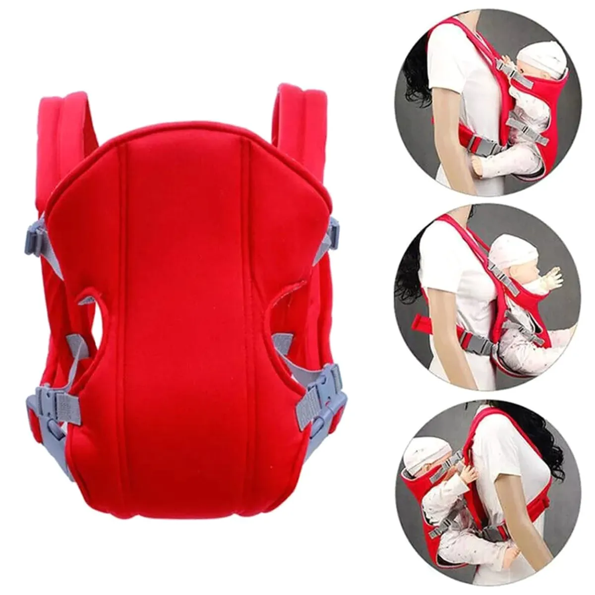 Carrier Comfort Wrap Bag Red for 0 30 months Babies 3