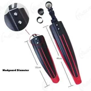 RED Colors Bicycle Mudguard Mountain Bike 3pcs Bicycle Accessories