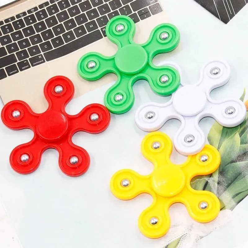 Image of Large Premium Colorful Hand Fidget Spinner for Autism and ADHD Finger Tri-Spinner Fidget Toys Stress Reliever Play Toy