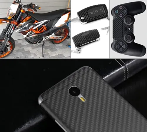 Sticker Black Carbon Fiber 18 3 Vinyl Wrap Texture 3D self adhesive DIY Decor Bike Motorcycle Car stickers 4