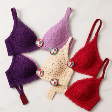 4Piece Comfortable Net Bra Soft Net Bra for Women good quality Mix colour ( ORIGINAL PICTURE ASE)