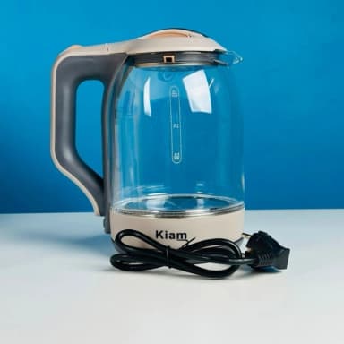 Kiam Electric Kettle BL-002 (1.8 L) With Glass kettle - Automatically turns Off - Automatic Over Heat Protection