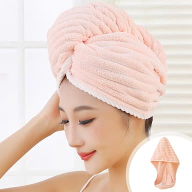 Super Absorbent, Quick Drying Hair Towel, Microfiber Hair Dry Cap