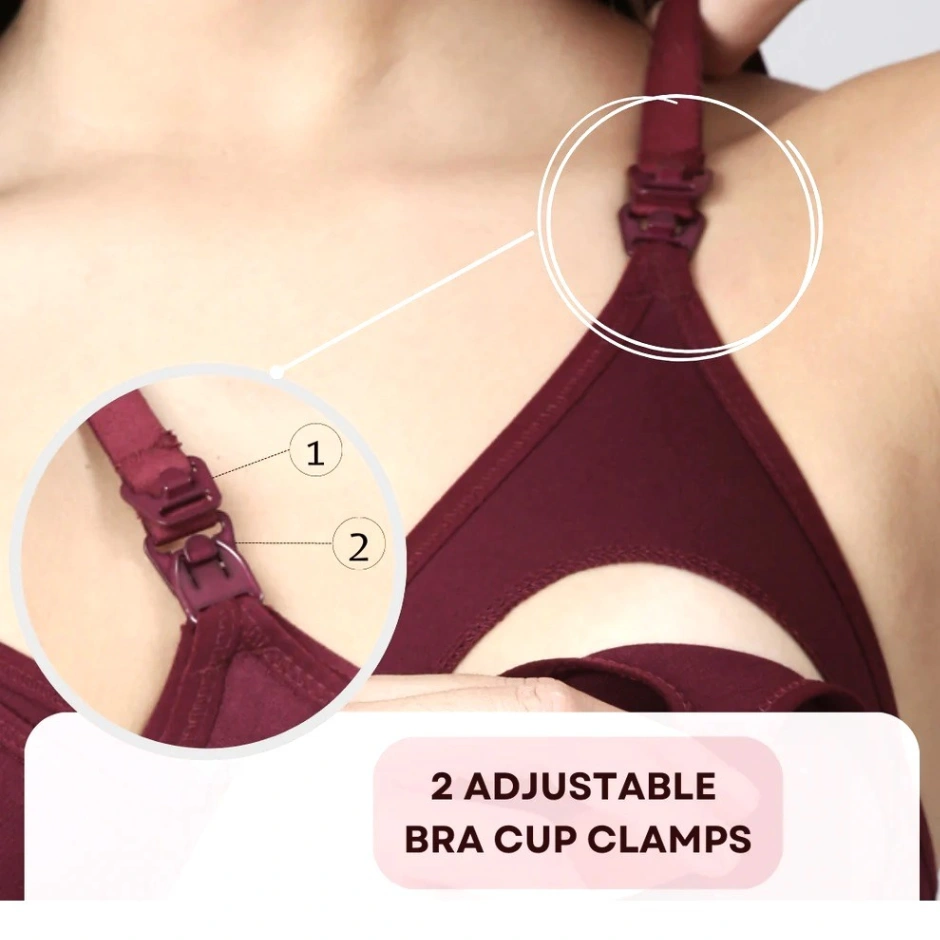 Breastfeeding Bra, Maternity & Nursing Bra, Women's Cotton Non Padded Bra 2