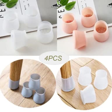 Silicone Chair Leg Round Caps 4Pcs/set