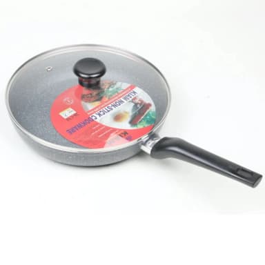 24Cm Kiam Non Stick Fry Pan With Glass Lid