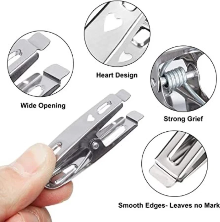 Stainless Steel Cloth Hanging Clips-20pcs, 20 Pcs Set Of Stainless Steel Cloth Clip For Drying Clothes 4