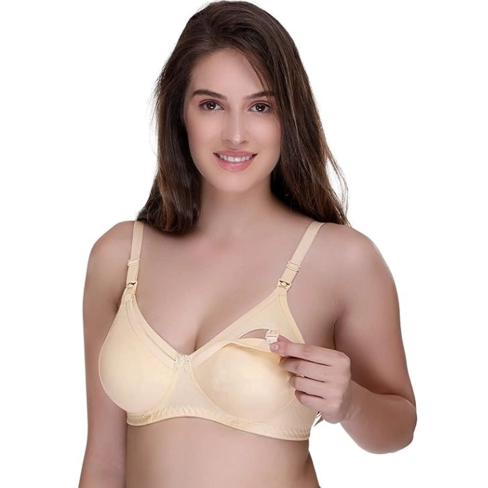 Breastfeeding Bra, Maternity & Nursing Bra, Women's Cotton Non Padded Bra 3