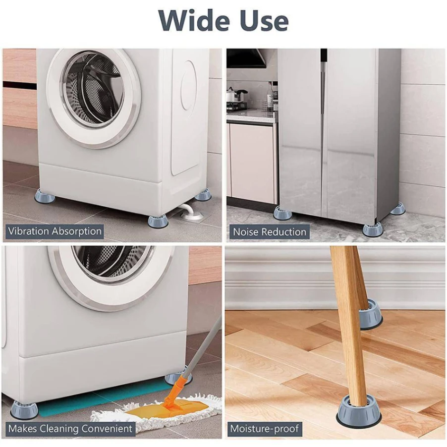 4Pcs Washing Machine Anti Shock Pad, Anti Vibration Pads for Washing Machine 2