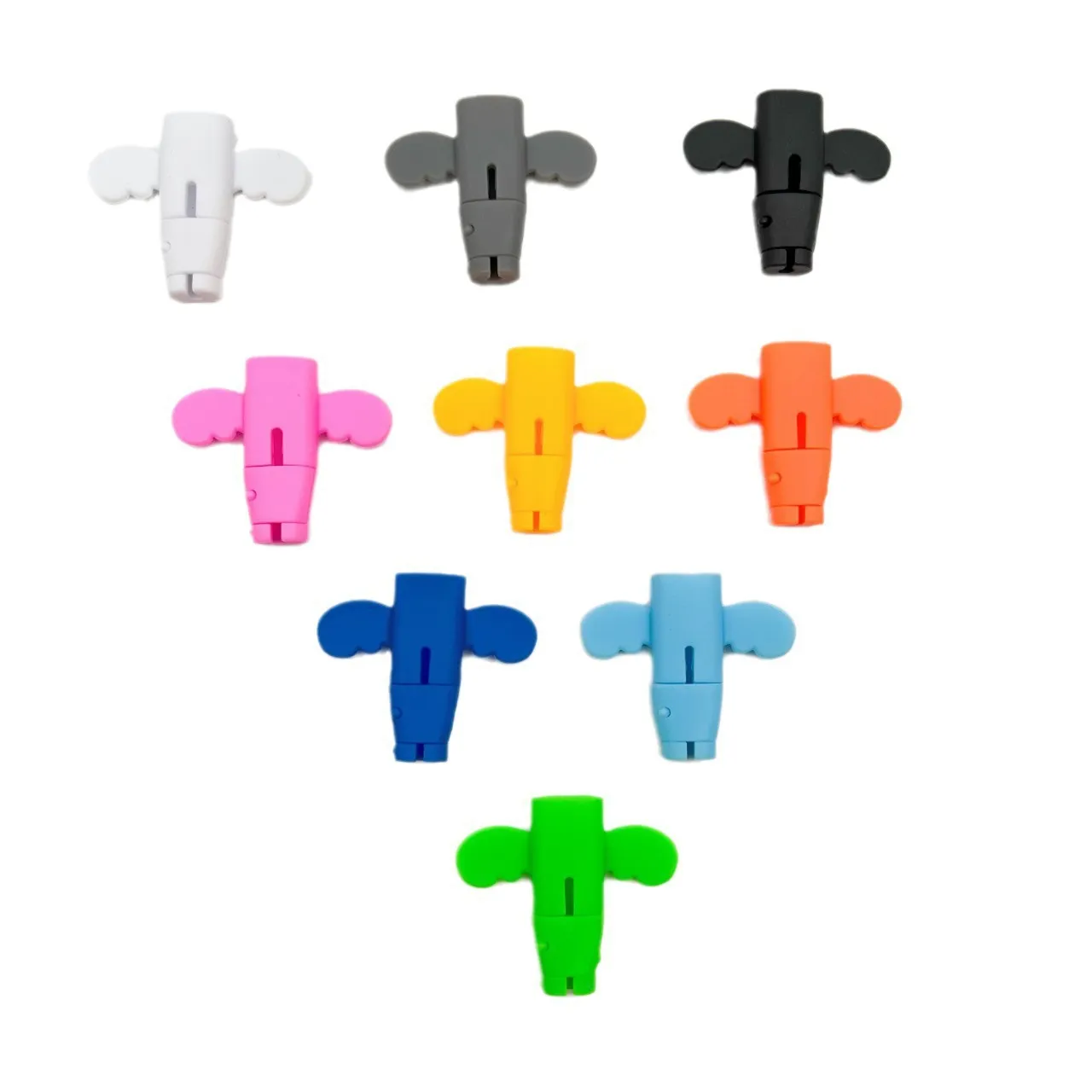 2 Pcs Little Angel Data Cable Connector Protective Cover anti-Breaking Elastic Charger Cable Saver for Data Charging Cables safety 6