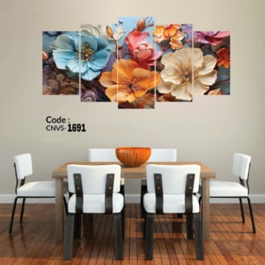 Canvas 18*36 inch 5Pcs In 1 Set 3D Wall