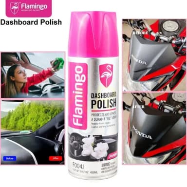 Flamingo Dashboard Polish Jasmine- 450ml, Car Motorbike Leather, Plastic, Rubber, Wood Spray Polish